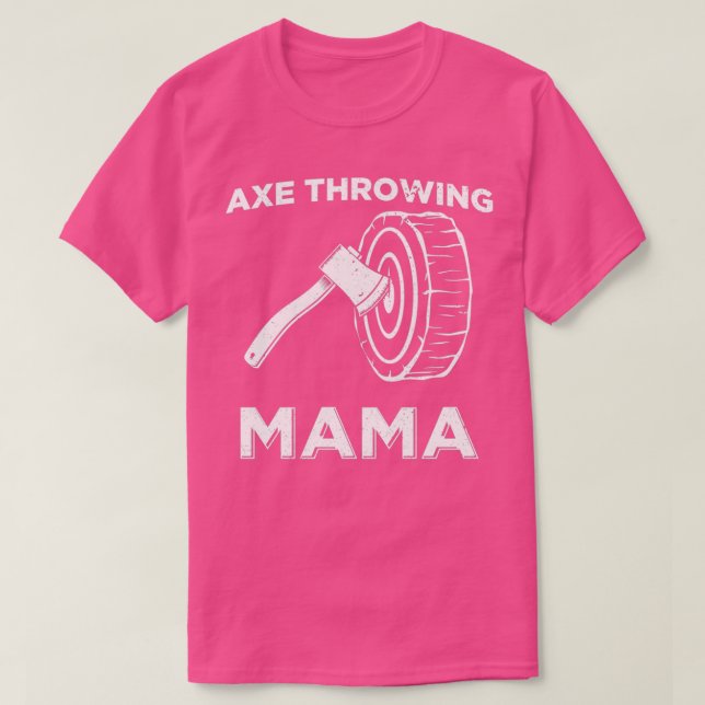 Camiseta Engraçado Ax Thwing Mama design (Frente do Design)
