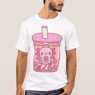 Camiseta Engraçado Axolotl Em Bolha Chá Engraçado