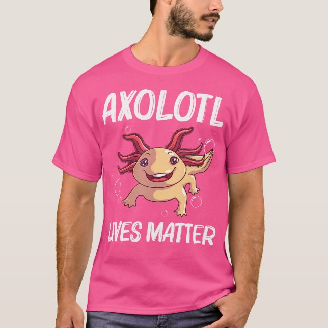 Camiseta Engraçado Axolotl Para Pás De Salamandra Aquática (Frente)