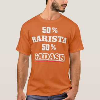 Camiseta Engraçado Badass Barista