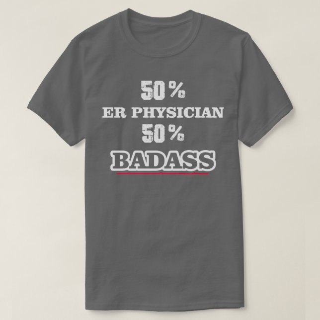 Camiseta Engraçado Badass ER Médico (Frente do Design)