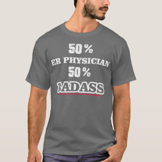 Camiseta Engraçado Badass ER Médico
