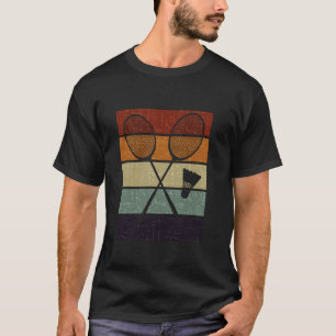 Camiseta Engraçado Badminton Silhout Men Mulheres Crianças