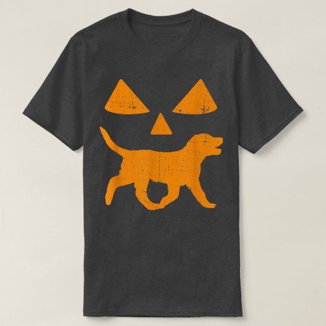 Camiseta Engraçado Baía Chesapeake Retriever Halloween Pump (Frente do Design)