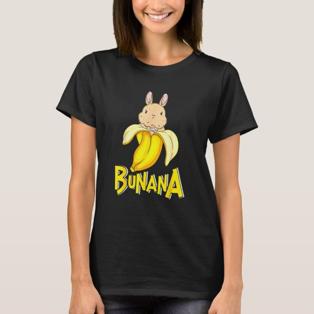 Camiseta Engraçado Banana Bunny Rabbit (Frente)