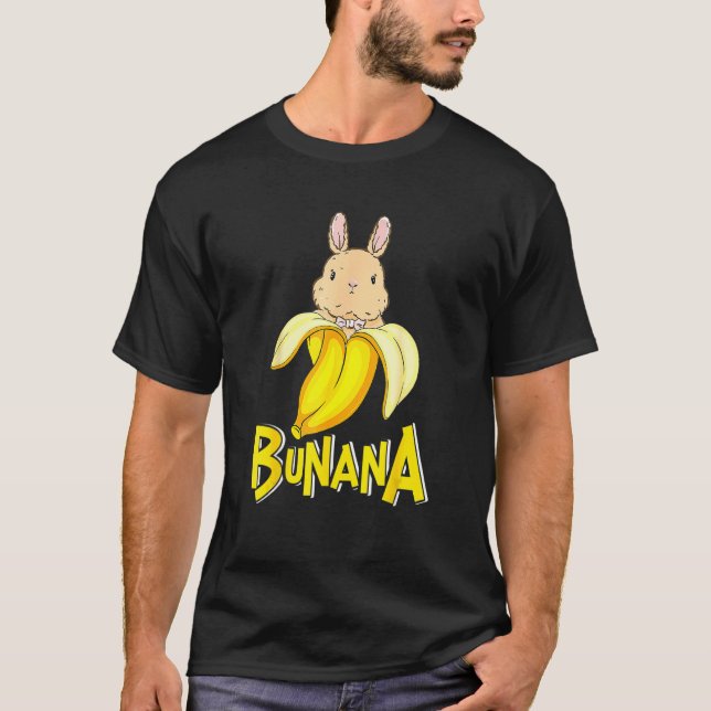 Camiseta Engraçado Banana Bunny Rabbit (Frente)