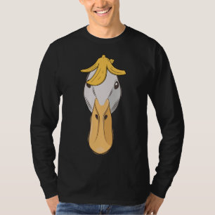 Camiseta Engraçado Banana Pato Engraçado Pássaro Antropomór