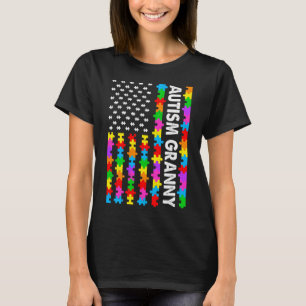 Camiseta Engraçado bandeira americana Autismo Avó Autismo S