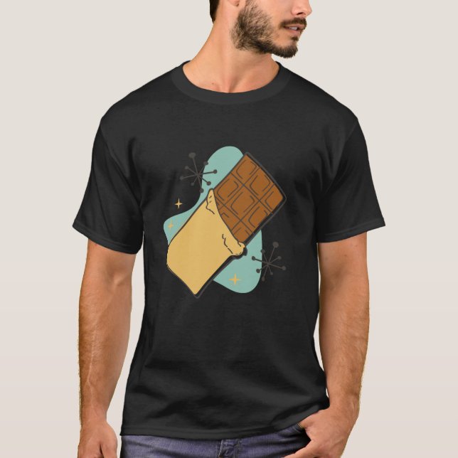 Camiseta Engraçado Bar de chocolate Arte em quadrinhos para (Frente)