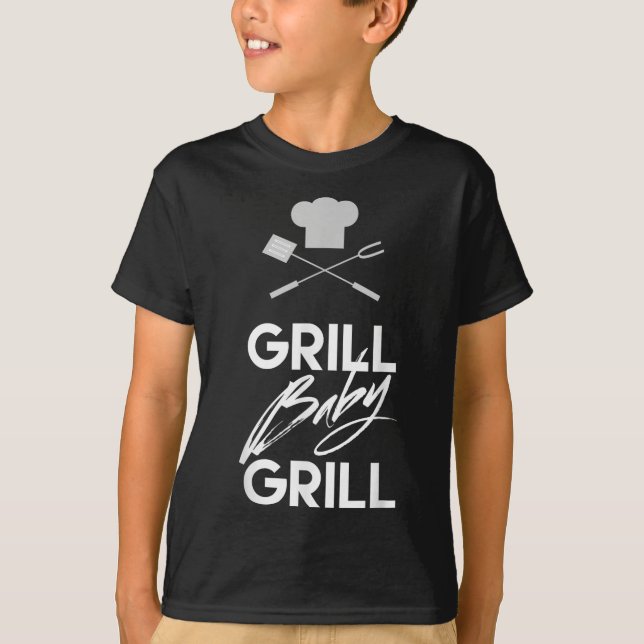 Camiseta Engraçado Barbecue Citação Shirt Grill Baby Grill  (Frente)