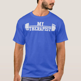 Camiseta Engraçado Barbell Design para Homens Levantando Pe