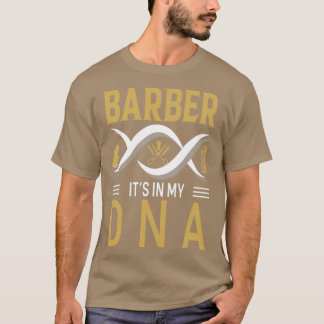 Camiseta Engraçado Barber Cita Barber No Meu DNA