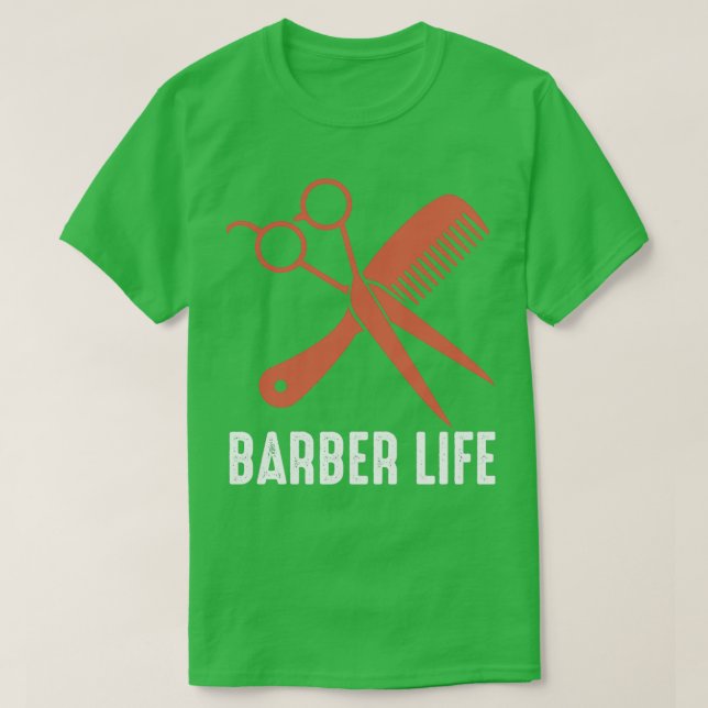 Camiseta Engraçado Barber Cotação Barber Life 2 (Frente do Design)