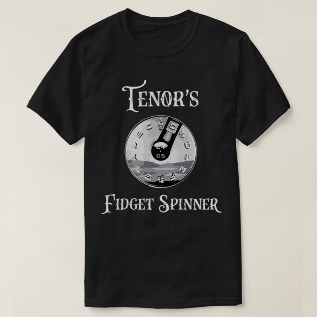 Camiseta Engraçado Barbershop Pitch Fidget Spinner Tenor B (Frente do Design)