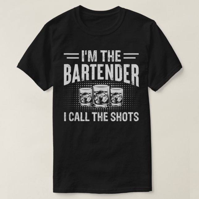 Camiseta Engraçado Barman, Eu Chamo Os Presentes Do Barman. (Frente do Design)