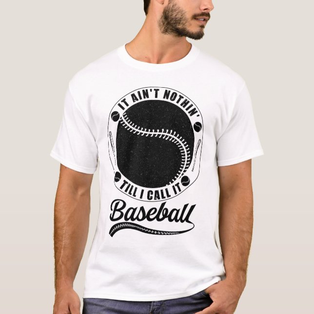 Camiseta Engraçado Baseball Dizendo, Beisebol Alonga Legal  (Frente)