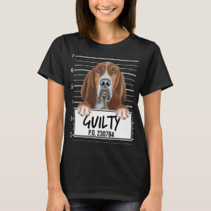 Camiseta Engraçado Basset Hound Mugshot Guilherme Dog