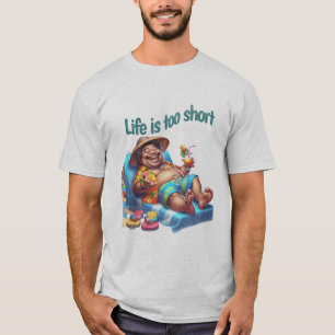 Camiseta Engraçado Beach Bum Life é muito curta Cotação Hum