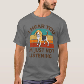 Camiseta Engraçado Beagle, ouvi-te que não estou a ouvir