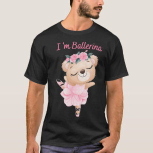 Camiseta Engraçado Bear Panda Ballerina para Balé loverball
