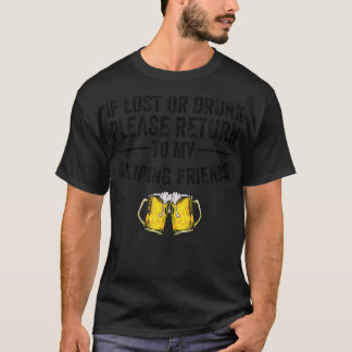 Camiseta Engraçado Bebendo de acampamento presente para abe
