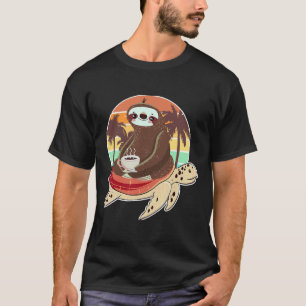 Camiseta Engraçado Bebendo de Tartaruga Andando