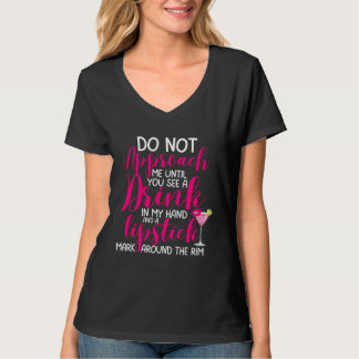 Camiseta Engraçado Beber Na Minha Mão Para Mulheres Bebendo