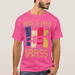 Camiseta Engraçado Beija Meu Bronze - Jazz Pun Trumpet