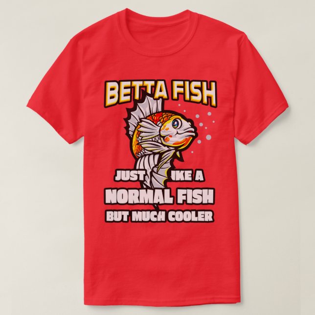 Camiseta Engraçado Betta Fish Lover Aquarium Fiss (Frente do Design)