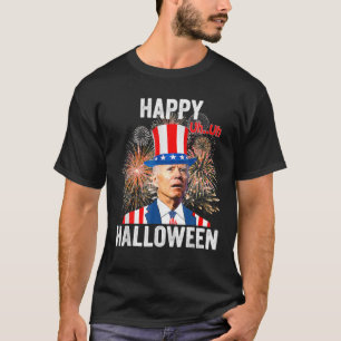 Camiseta Engraçado Biden Feliz Halloween 4 De Julho Anti Jo