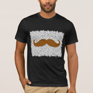 Camiseta Engraçado bigode na pele do leopardo