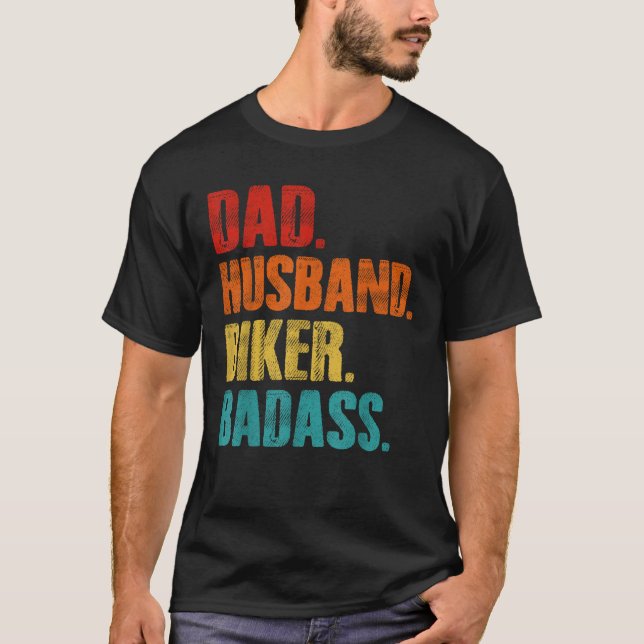Camiseta Engraçado Biker, Pai De Motocicleta, Presente Da F (Frente)