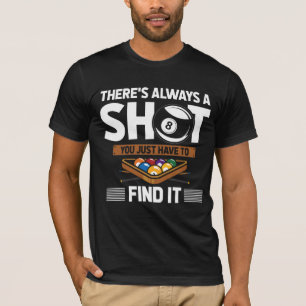 Camiseta Engraçado Billard Citação Oito Bola