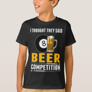 Camiseta Engraçado Billiard, Pensei Que Dissessem Concurso