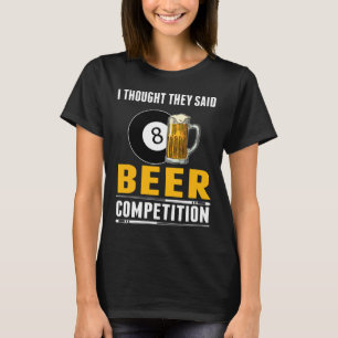 Camiseta Engraçado Billiard, Pensei Que Dissessem Concurso
