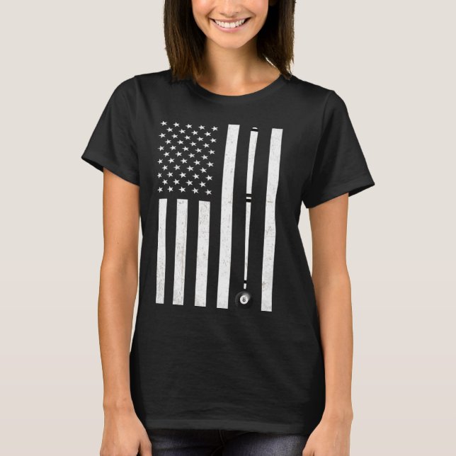 Camiseta Engraçado Billiard Piscina Player Mesa Jogo Pullov (Frente)