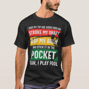 Camiseta Engraçado Billiards Dizendo Retro