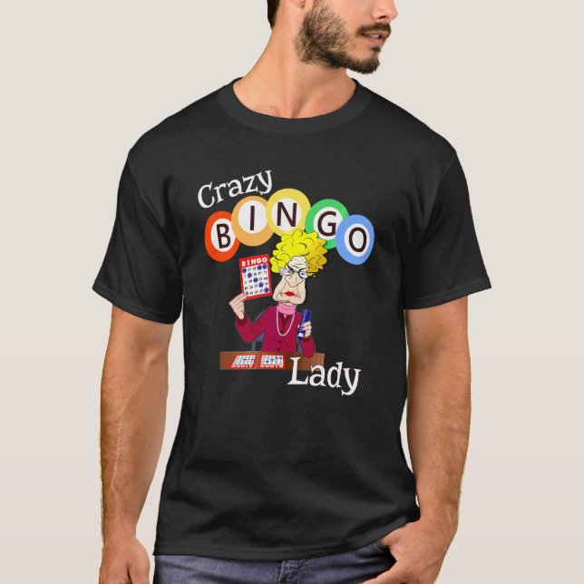 Camiseta Engraçado Bingo Lady Colorful Bingo (Frente)