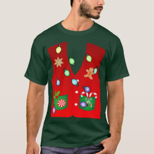 Camiseta Engraçado biscoito de gengibre feio de natal