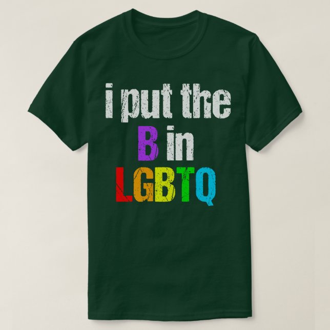 Camiseta Engraçado bissexual LGBTQ (Frente do Design)