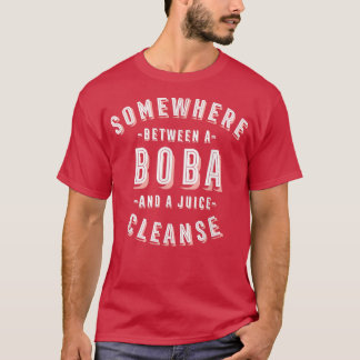 Camiseta Engraçado Boba e um Juice Cleanse Boba Tea Vegan B