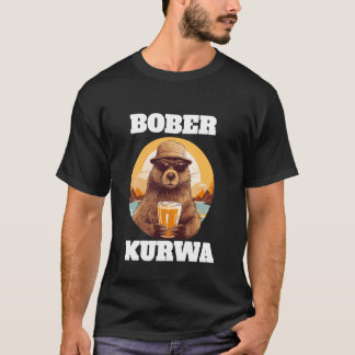Camiseta Engraçado Bober Bobr Bóbr Castor Kurwa Meme Engraç
