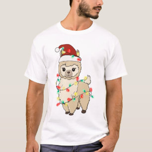 Camiseta Engraçado Bom Natal Llama