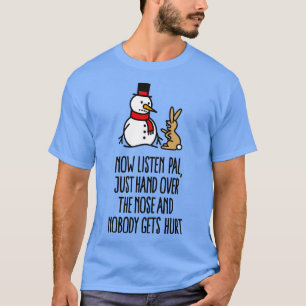 Camiseta Engraçado boneco de neve de Natal