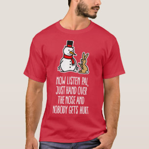 Camiseta Engraçado boneco de neve de Natal