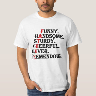 Camiseta Engraçado bonito e elegante esperto padre