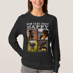 Camiseta Engraçado, Bonito Roteiro Enfrentado Feliz Cachorr