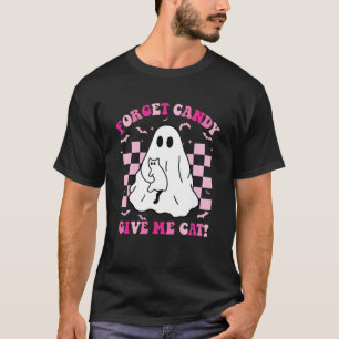 Camiseta Engraçado Boo Fantasma Negro Esquece O Docinho Me