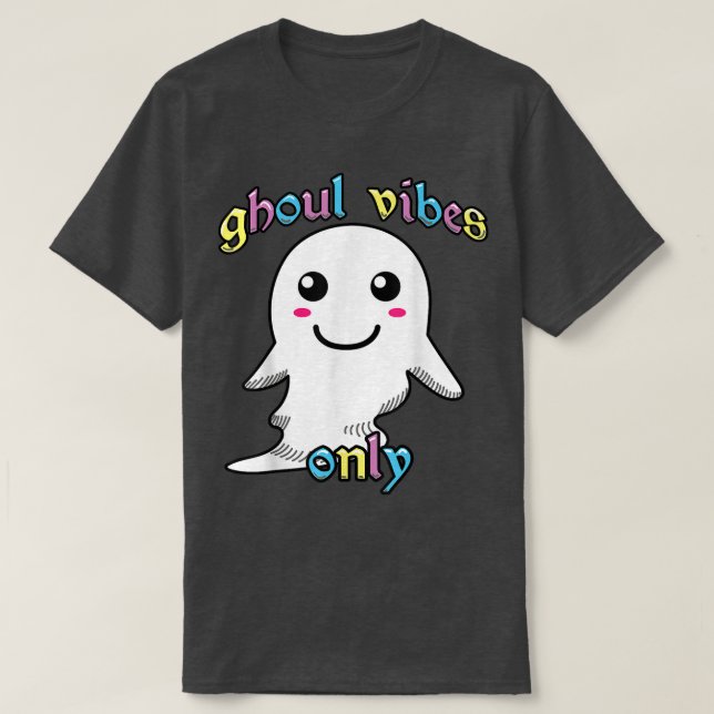 Camiseta Engraçado Boo Ghost Ghoul Vibes apenas como presen (Frente do Design)