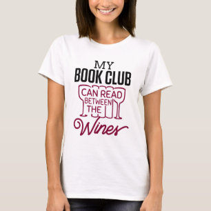 Camiseta Engraçado Book Club Wine